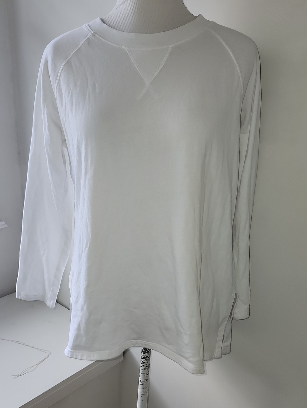 Lake Women's Sweatshirt Tunic Top Raglan Pajama Soft Cotton Loungwear Small - Picture 2 of 8